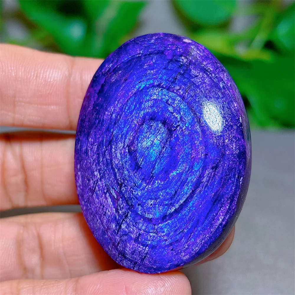 Фиолетовый лунный камень пальмовый кристалл натуральный кварцевый минералы
