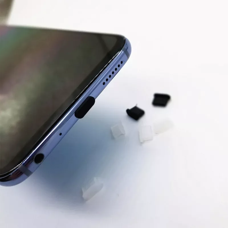 

New Fashion For Samsung S9 S8 Anti Dust Plugs USB C Charging holes Silicone Type C Port Protection Dust Plug