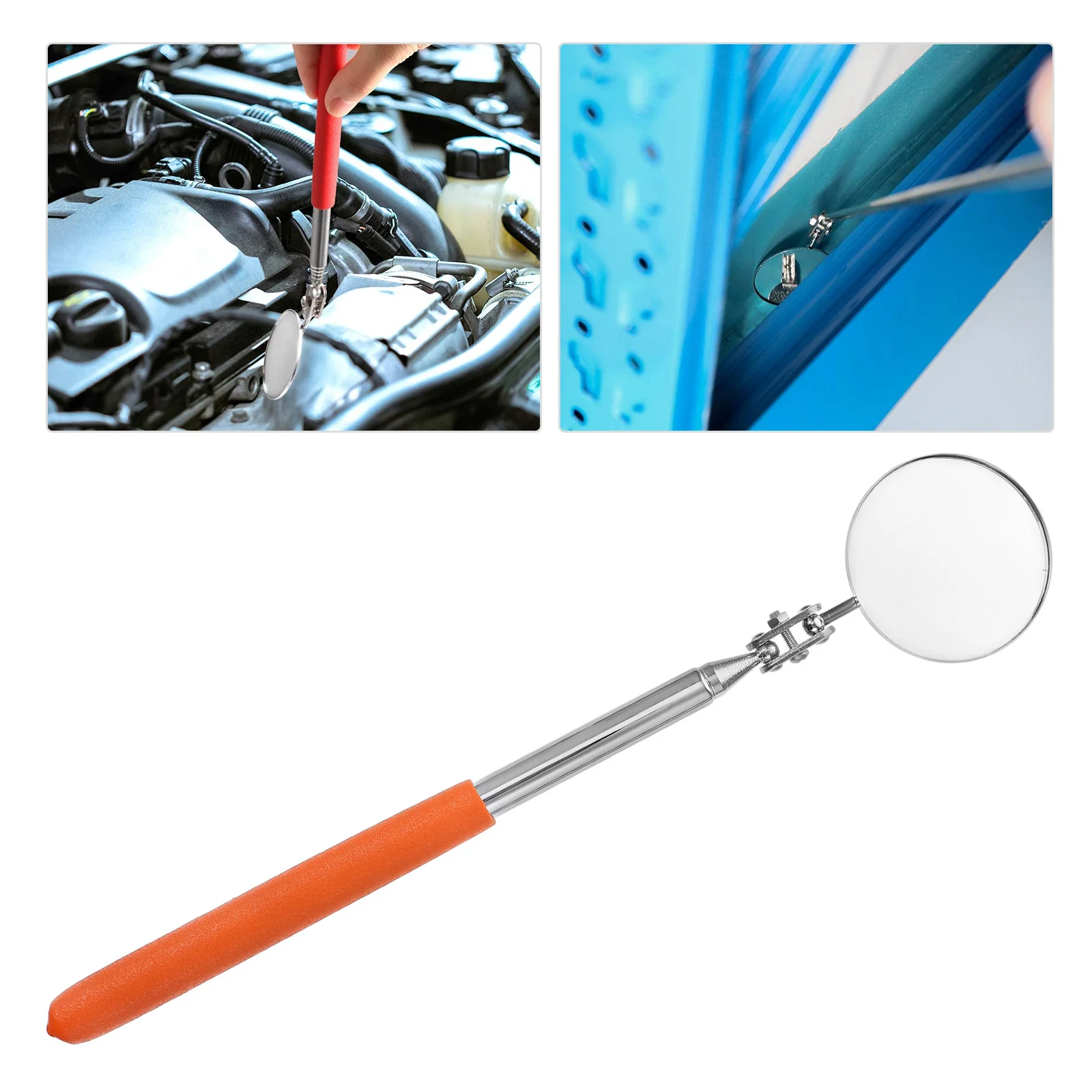 

Mirror Car Inspection Auto Round Telescoping Tool High Tech Vehicle Telescopic