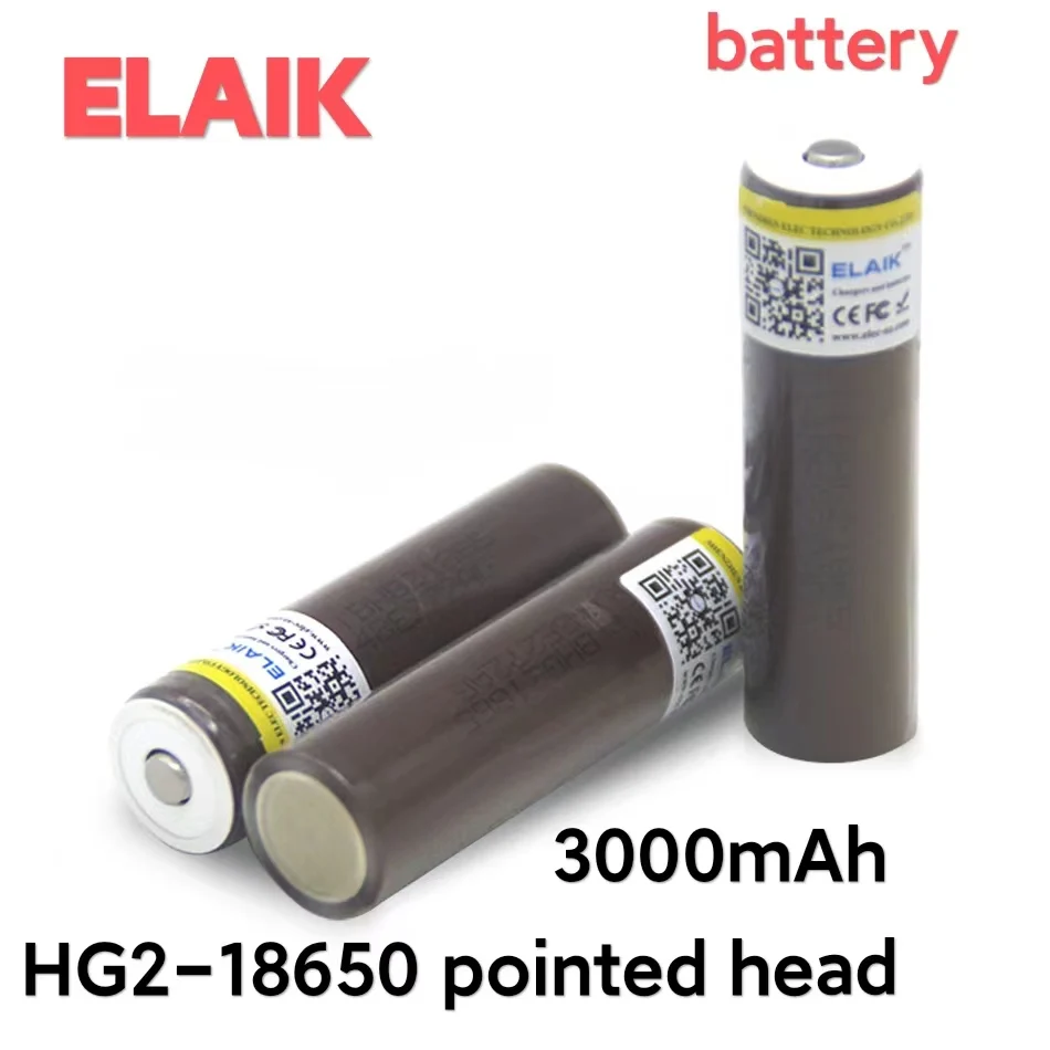 

ELAIK 2-20 шт. новый оригинальный 3,7 в 18650 HG2 3000 мАч аккумуляторная батарея 30A подходит для дрона электроинструменты + наконечник DIY