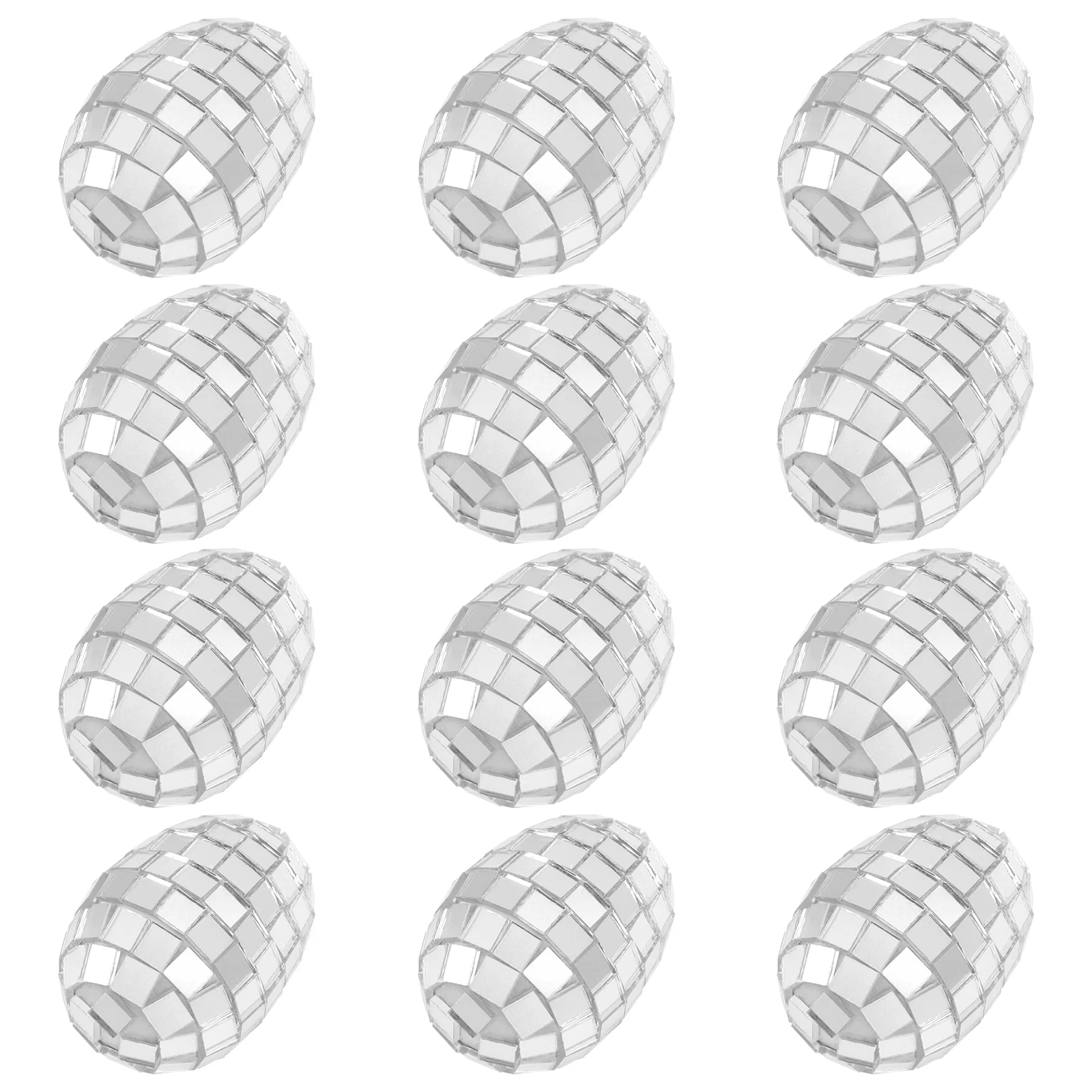

12 шт., пасхальные отражающие зеркальные шарики в стиле 60-х годов, подвесные шарики, уличное украшение, зеркальные пасхальные украшения для яиц, подвеска в виде пасхальных яиц