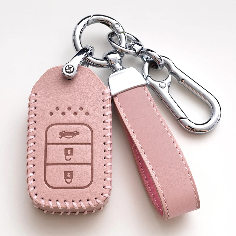 

Высококачественный кожаный чехол для автомобильного ключа для Honda Civic CR-V Accord Jade Jazz City Pilot Crider Odyssey 2015 2016 -2018 2019