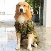 camouflage pet hooded raincoat waterproof coat four legged jumpsuit jacket outdoor clothes dogs costume husky perro accessories