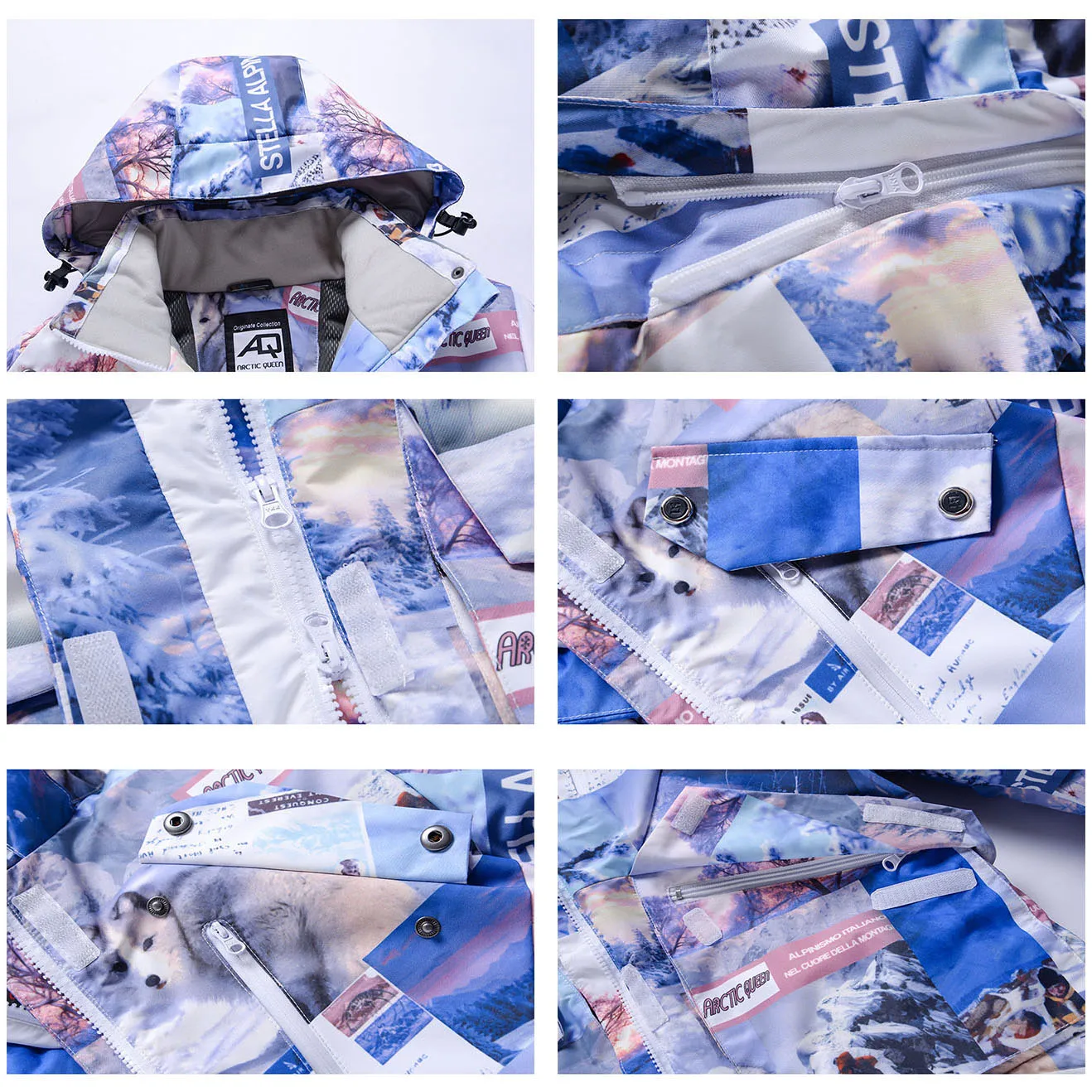 Мужские и женские лыжные куртки Мужская зимняя теплая ветрозащитная