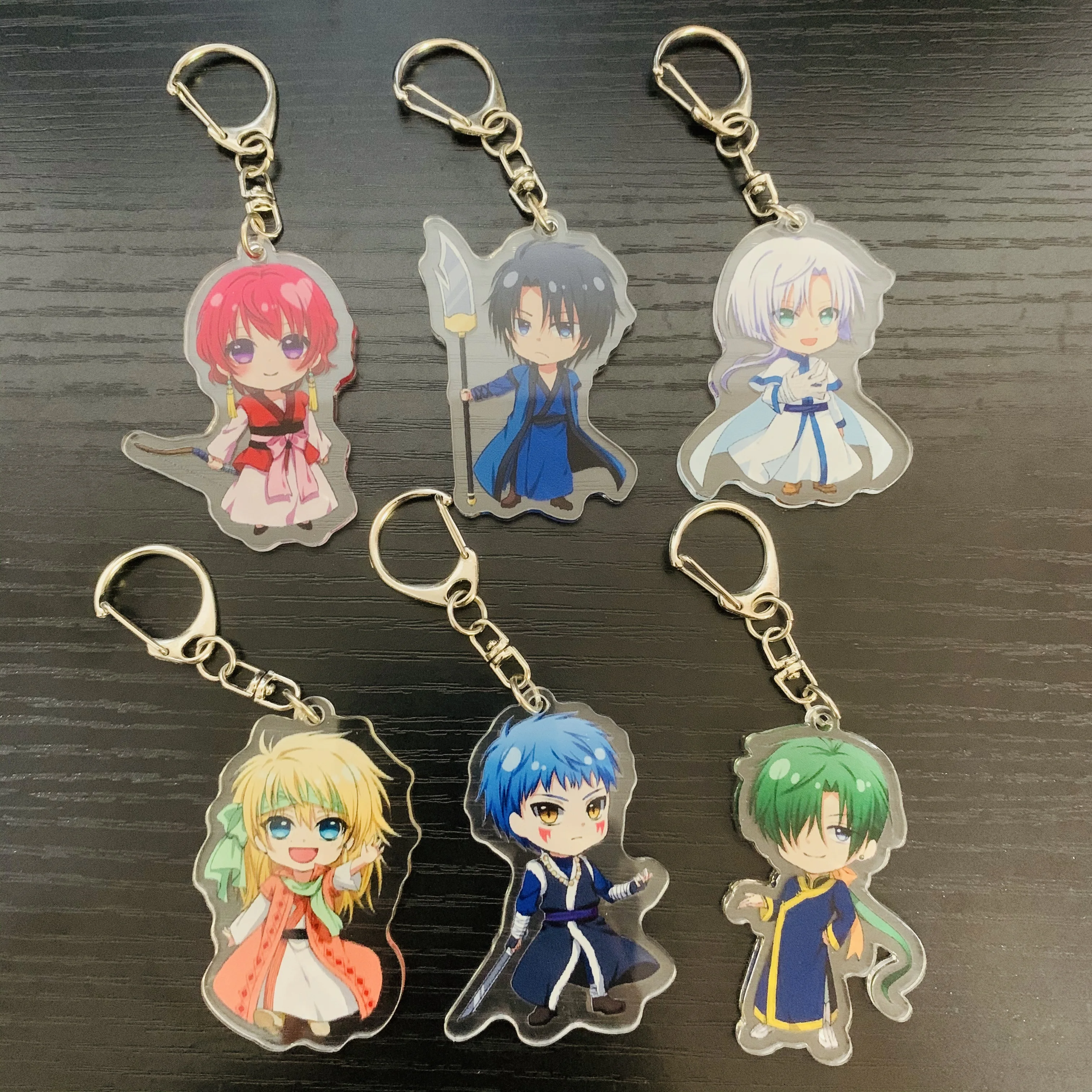 

6CM Akatsuki no Yona Anime New Style Figure Yona Haku Acrylic Keychain Jeha Character Model Kawaii Bag Pendant Fans Xmas Gifts