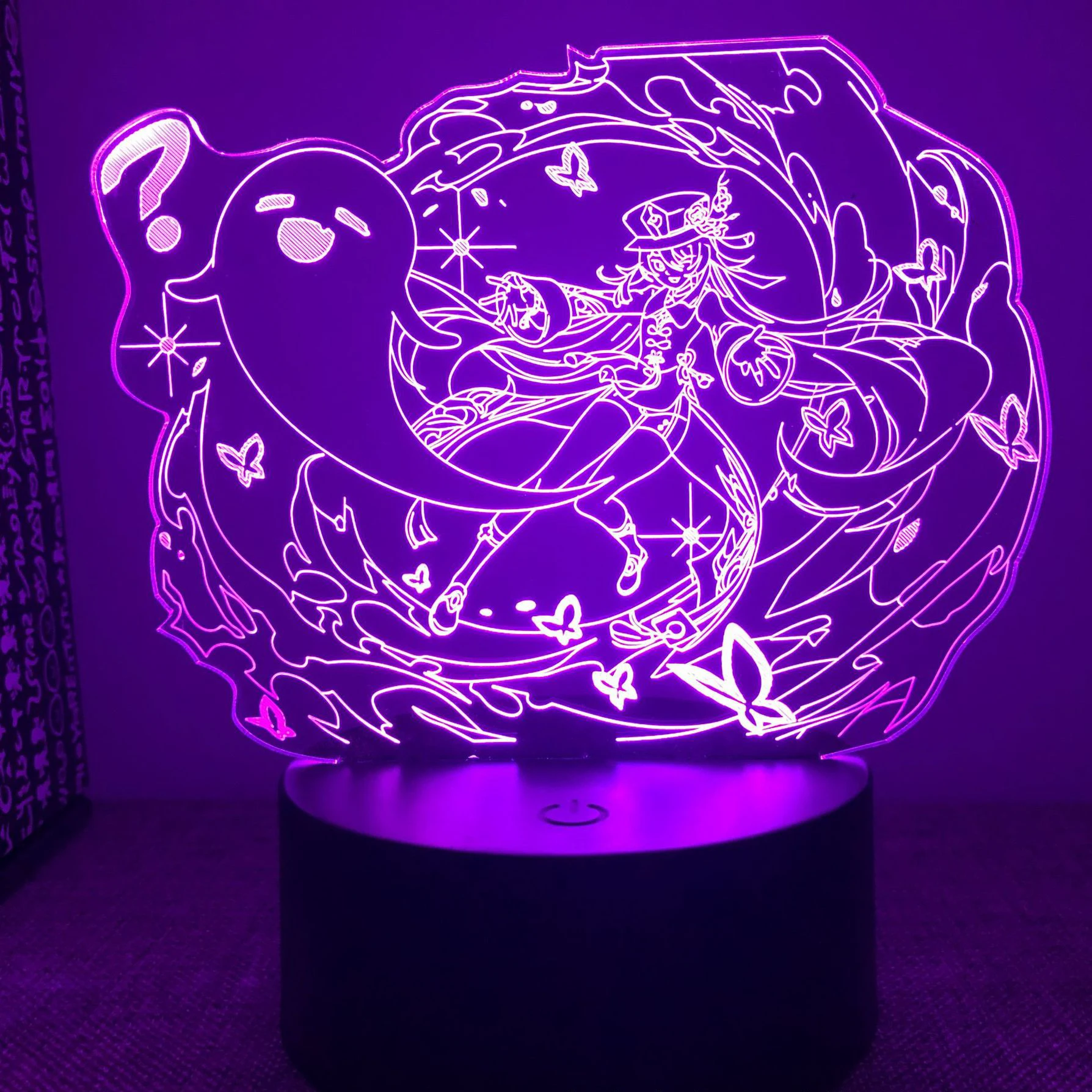 

Anime Collection Figure Genshin Impact 3d Led Night Lights Kids My Hero Academia Bedroom Decor Light Lamp Tokyo Revengers