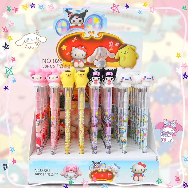 

Sanrioed Assembly Pencil No Chipping Kawaii Students Stationery Cute Anime My Melody Cinnamoroll Kuromi Lovely Pupil Kids Gifts