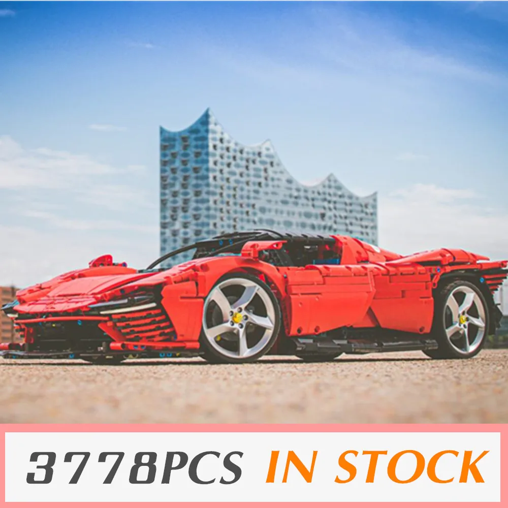 

3778PCS FIT 42143 Daytona SP3 Supercar Ferraried Model Technical Building Block Toys for Boys Girls Birthday Gift