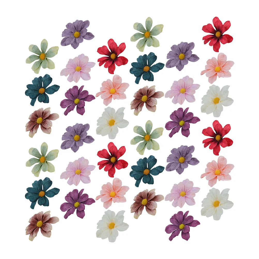 

Flowers Flower Daisy Artificial Heads Fabric Head Silk Mini Faux Craft Fake Cloth Bouquet Chrysanthemum Sewing Wedding