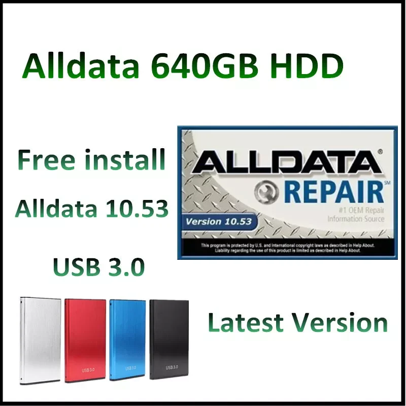 

Hot Alldata Repair Software 10.53v All Data Automotive Tech All data Latest Offline software in 640gb HDD Fast Shipping