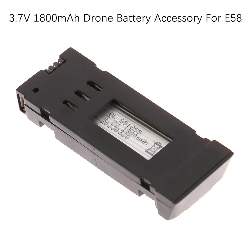 

1Pc 3.7V 1800mAh Drone Battery Accessory For E58 Mini Uav Drone Battery Drone Spare Part Battery