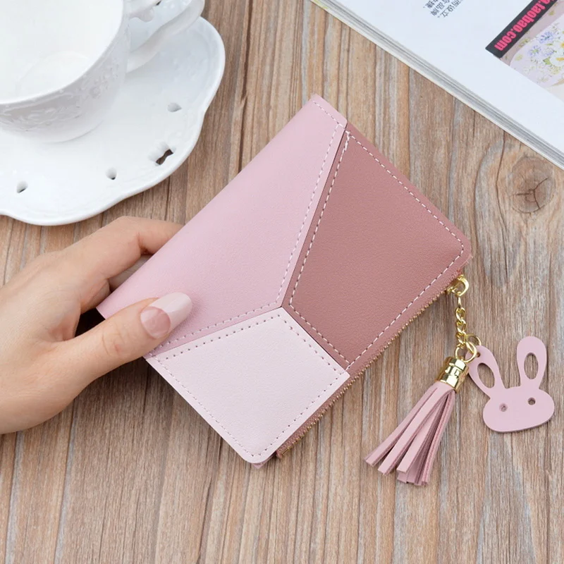 

New Women able Short Zipper Coin Purses Ladies Lovely Clutch Wallet Female Credit Card Holder Girls Pu Leather Wallets