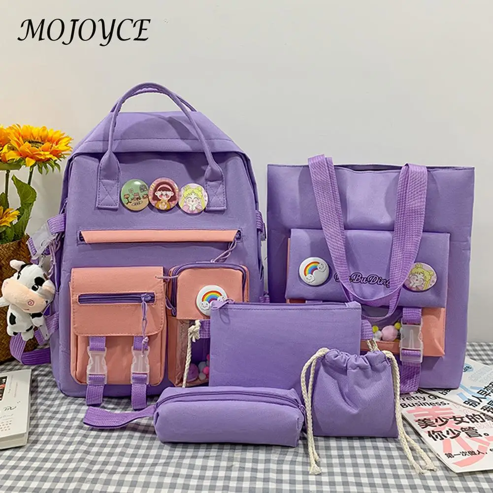 

Повседневные Рюкзаки с принтом, нейлоновый школьный рюкзак для девочек-подростков, модные женские сумки, холщовые сумки через плечо