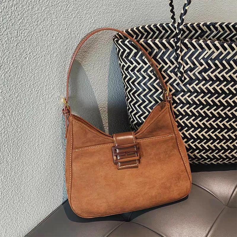 

Tote Bags for Women PU Leather Large Capacity Underarm Shoulder Bag Retro Style Simple Luxury Designer Handbag