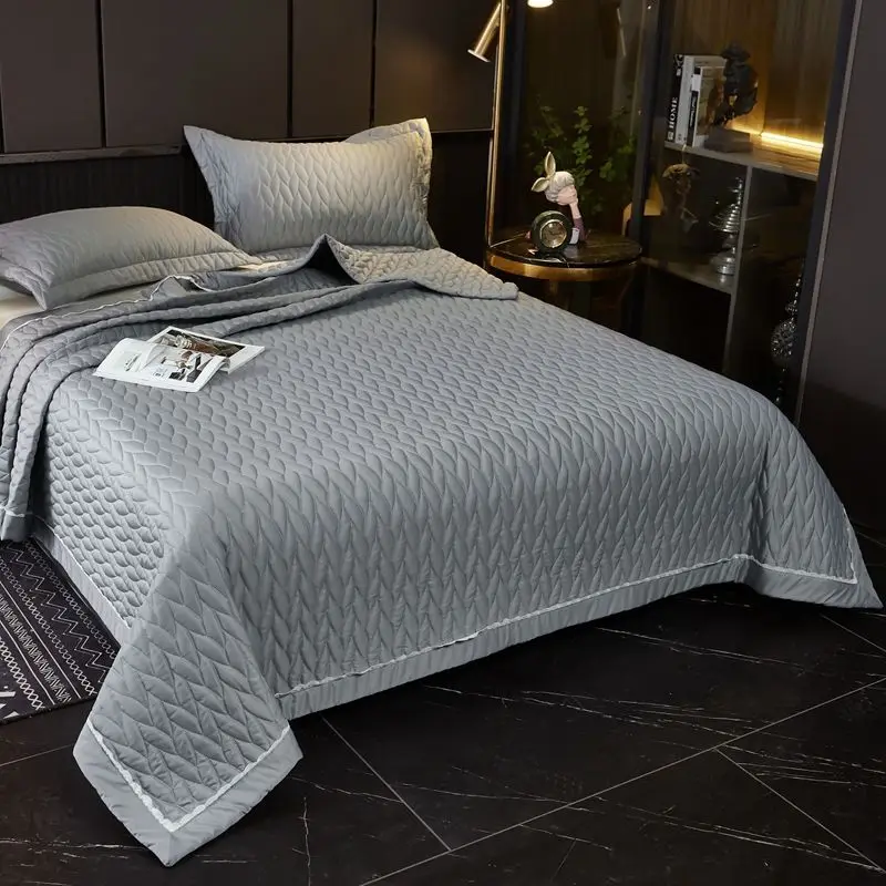 

Solid color bedroom bed cover four seasons universal household dormitory cover blanket double multifunctional bedspread
