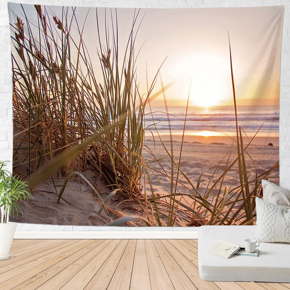 

Sunset Sea Oats by Tapestry Atlantic Coast Myrtle Beach South Carolina Art Tapestries Wall Hanging Bedroom Living Room Dorm Deco