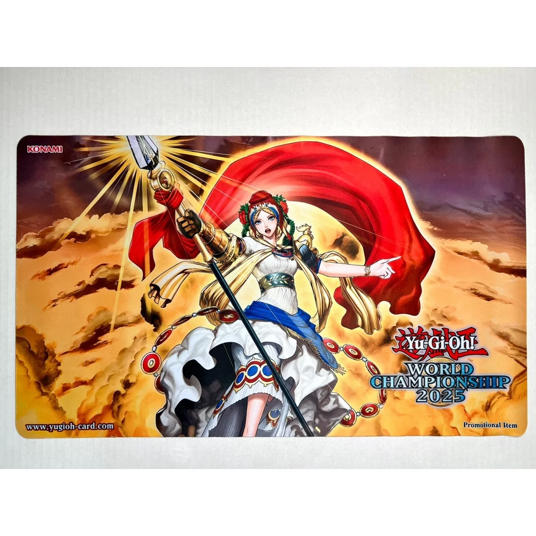 Фото Игровой коврик Yu-Gi-Oh! Light Leading The Valiant WCS2025, 600x350 мм, французский памятный выпуск, одинарный, резиновый, для карточных игр, DIY №2
