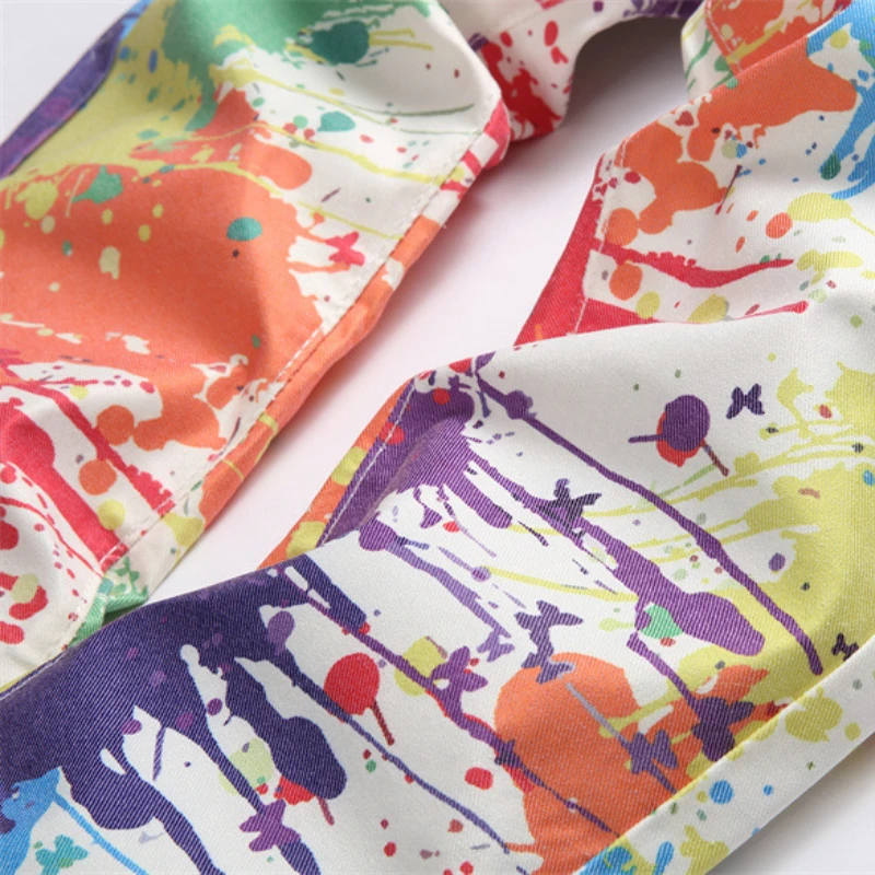 Fashion Colorful Graffiti Printed Jeans Printed Denim Pants Men Biker Zipper Jeans Streetwear Slim Fit Y2k Hip Hop Pants Joggers