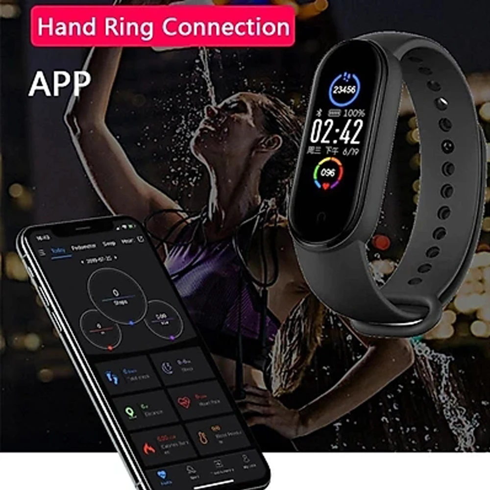 

M6 Smart Band Smart Watches Sports Fitness Tracker Pedometer Heart Rate Monitoring Wireless Bracelet Blood Pressure Tracker Band