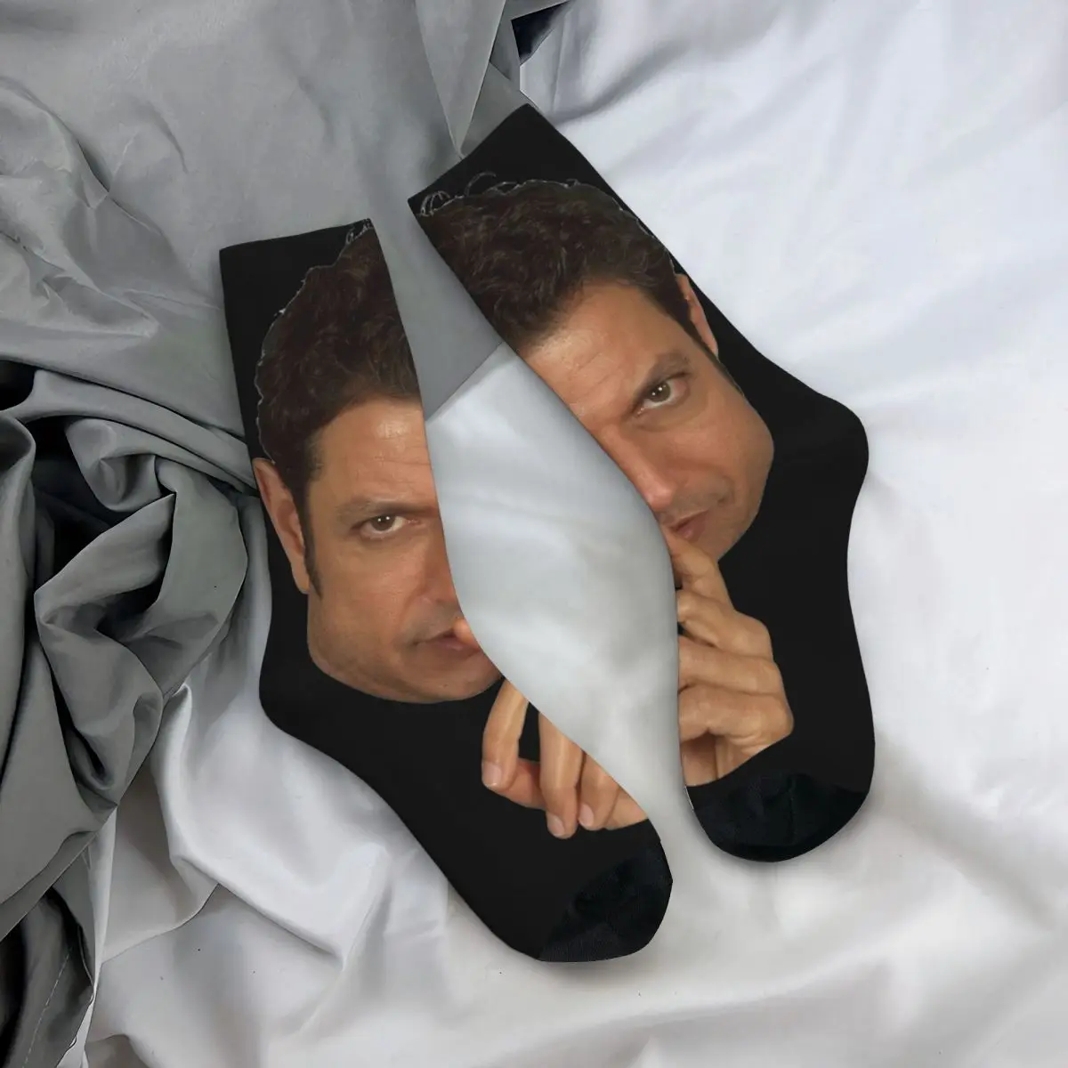 Джефф голдблам Чулки с надписью Shush Face Stuff эластичные спортивные короткие носки