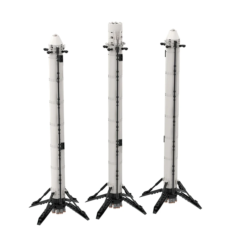Фото Конструктор Gobricks MOC: Модель ракеты Falcon Heavy Carrier Saturn V (SpaceX), набор для сборки, детская игрушка №3