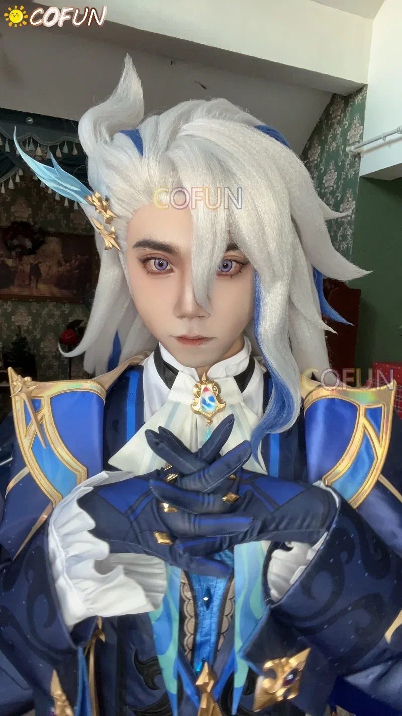 COFUN Game Genshin Impact Fontaine Neuvillette Косплей Костюм Хэллоуин Наряды Анимационный Мужской
