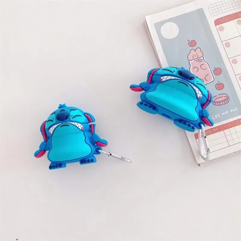 Disney Stitch 3D чехол для Apple AirPods 1 2 3 Pro мультяшный силиконовый наушников Bluetooth с крючком