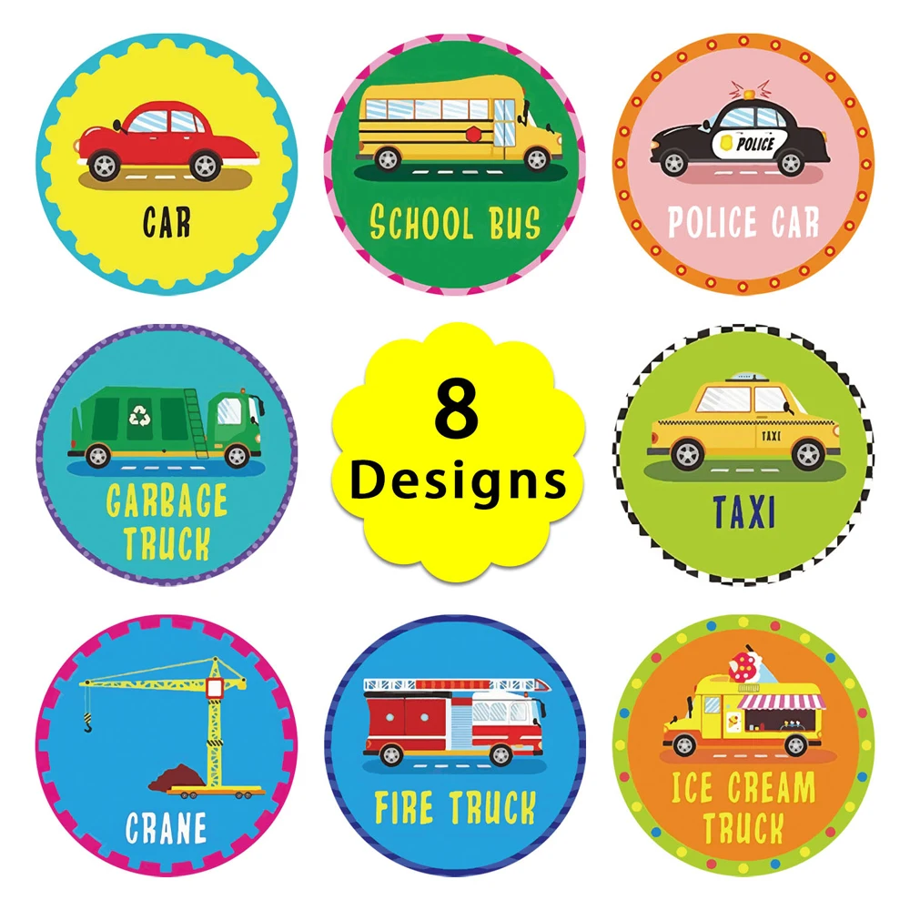 

50-500pcs Cartoon Words Stickers 1 inch Reward Sticker For Teacher Encouragement Children Face Label Stickers for Reward Kids