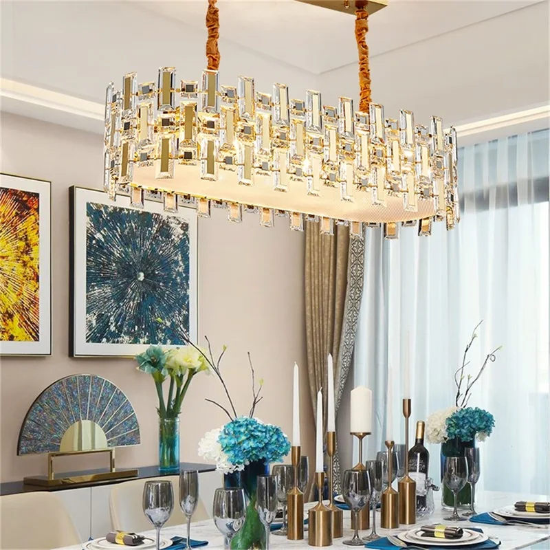 

TEMAR Postmodern Pendant Light Creative Gold Chandelier LED Luxury Crystal Lamp for Home Decoration