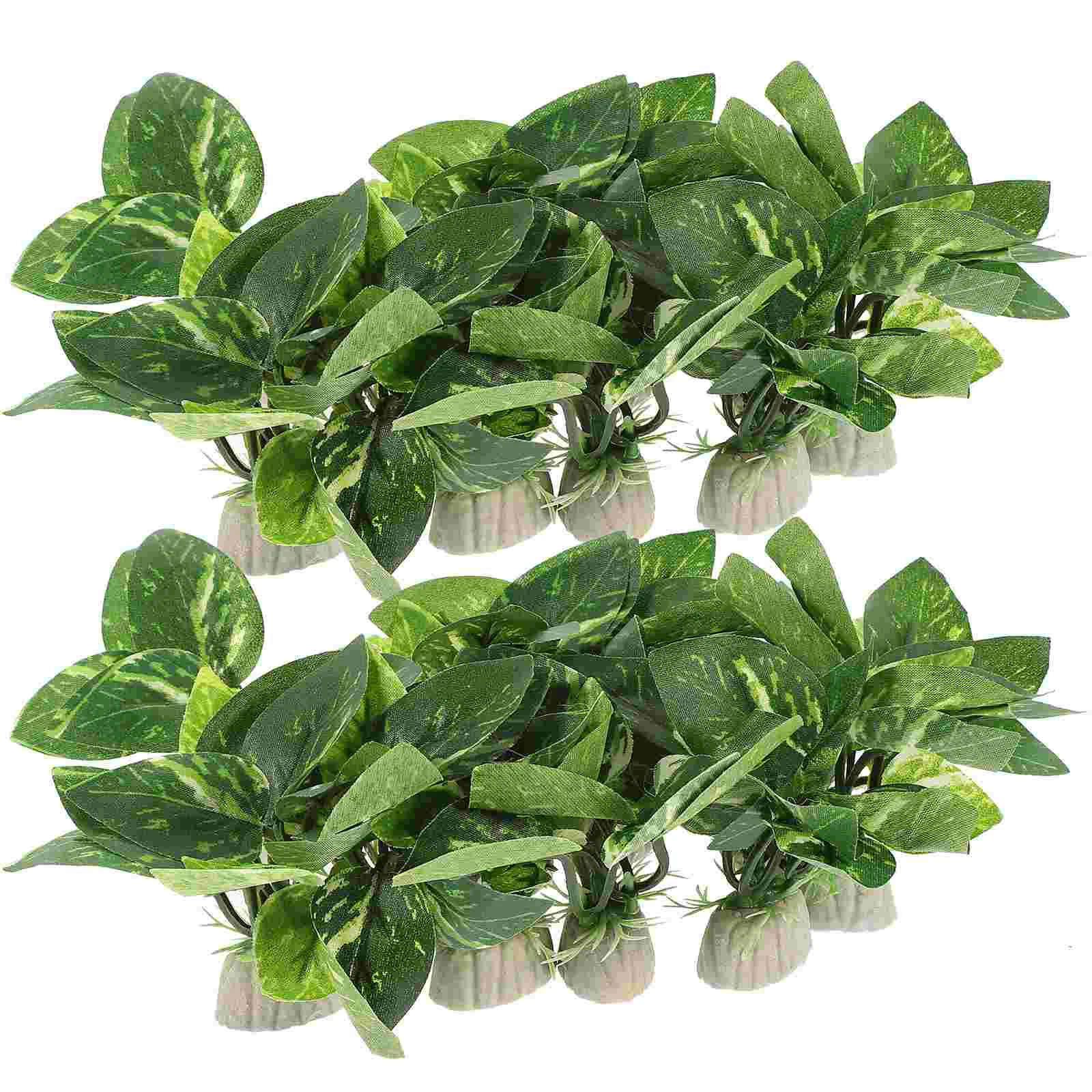 

10 Pcs Artificial Plant Decoration Fake Planta Fish Tank Decors Accessories Shrimp House Aquatic Plants Aquarium Plastic