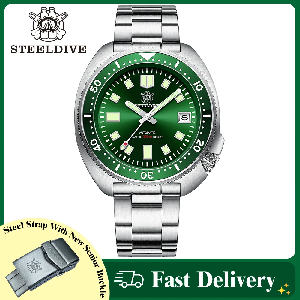 

Steeldive SD1970 diving watch automatic sapphire crystal NH35 movement 200 meters waterproof sports watch