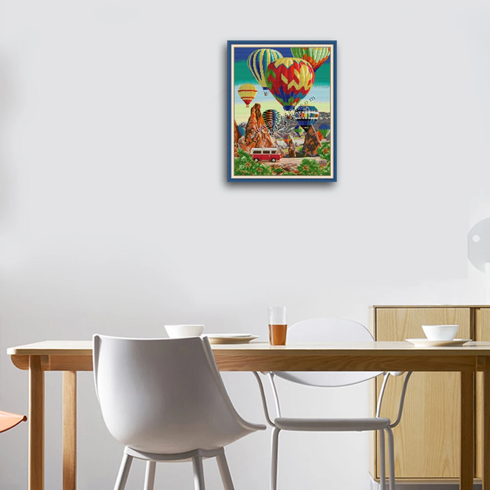 Полный набор для вышивки крестом красочный воздушных шариков штампованная