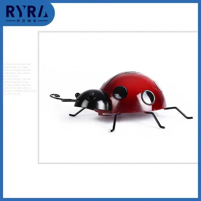 

5/8/10PCS 10/16cm Metal Ladybug Wall Mounted Art Ornament Outdoor Garden Decorative Figurine Diy Hanging Ladybird Decor Figurine