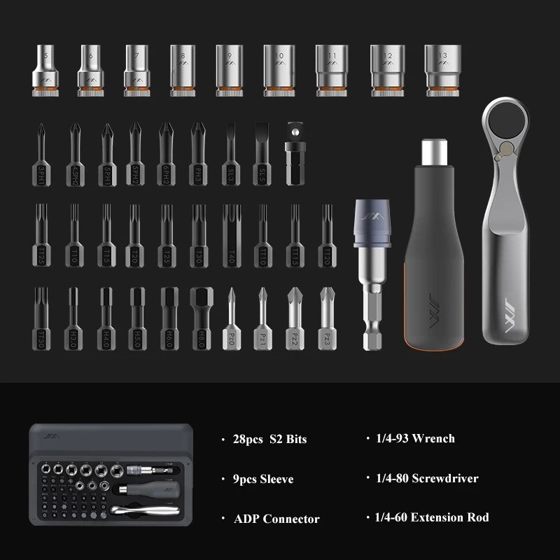 40 in 1 Screwdriver Wrench Set Socket Wrench Mini Precision Screwdriver Bit Set Universal Socket Ratchet Wrench Hand Tool Set