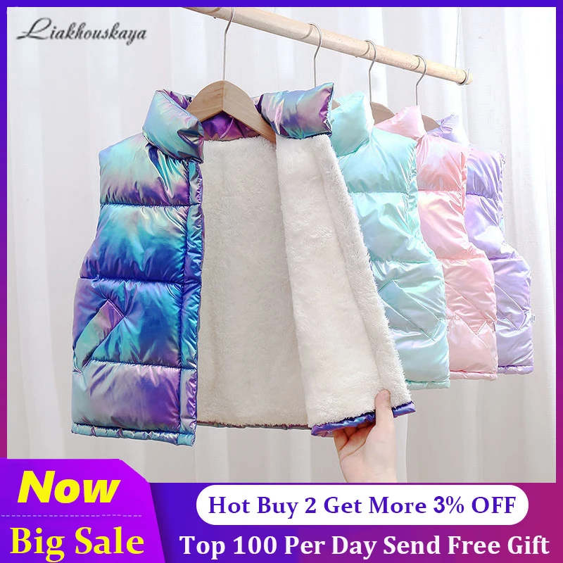 

Жилет для девочек, белый, однотонный, без рукавов, с отложным воротником, на возраст 1-8 лет