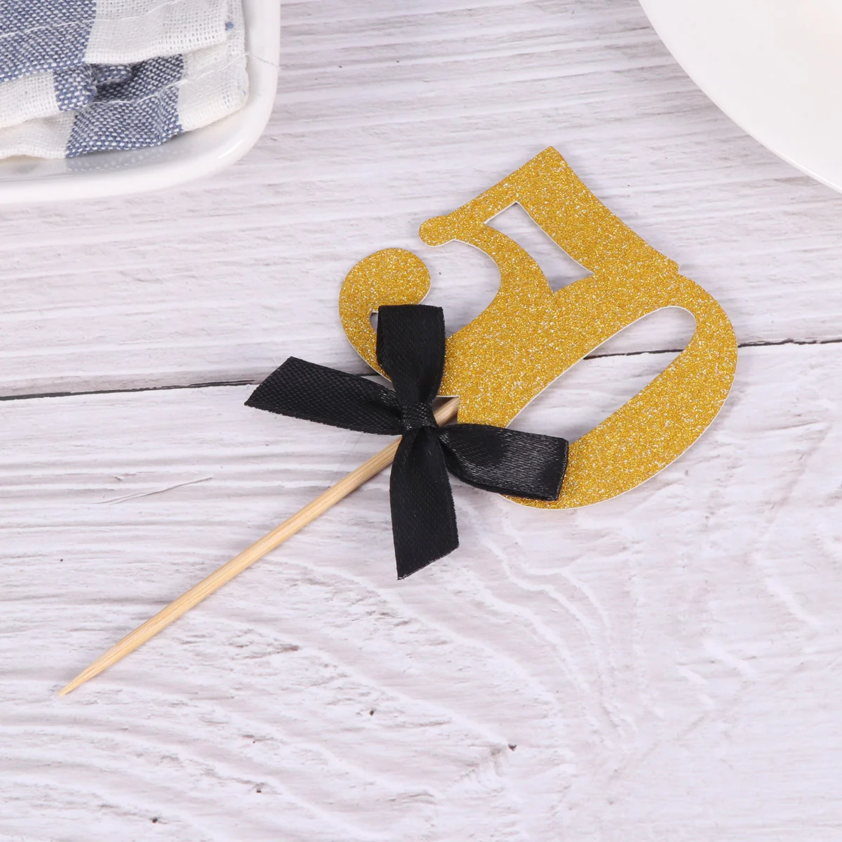 

Birthday Topper Cupcake Cake 60Th Picks Decorations Party 50Th Dessert Years Supplies Muffin Happy 70Th Sixty Goldglitter Stick