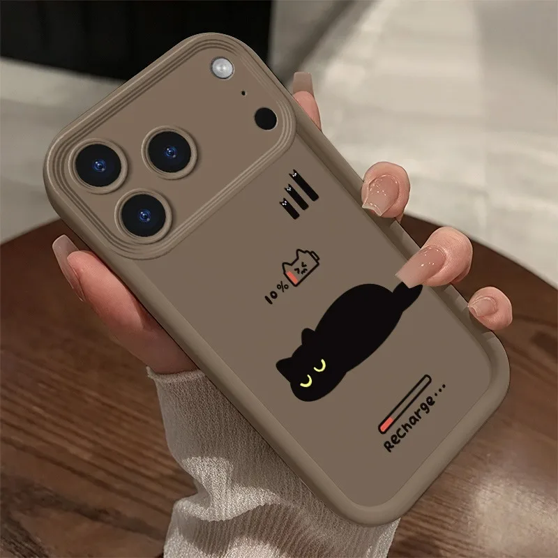 Фото Чехол для телефона Lazing Cat для iPhone 18 17 Air 16 15 14 Pro Max Plus 13 12 Mini 8 7 X Xs, мягкая задняя крышка из ТПУ, разноцветный №3