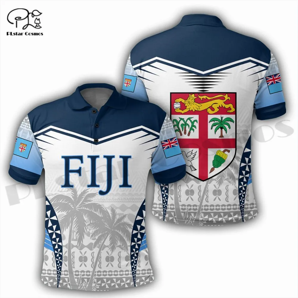 

PLstar Cosmos 3DPrinted Newest FIJI Tribal Tattoo Sport Polo Shirt Harajuku Streetwear Summer Top Sleeveless Tees Fitness Unisex