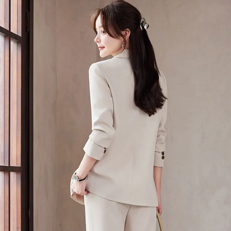 Белый костюм High Sense женский весенне-осенний деловой темпераментный рабочий