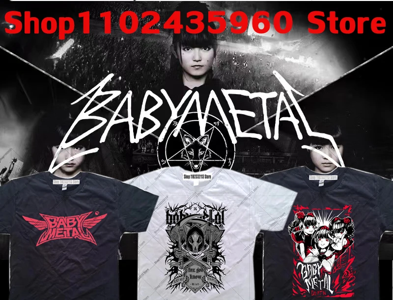 

Babymetal cherry blossom band fashion label short sleeve for men and women personalized street graphic anime tshirt