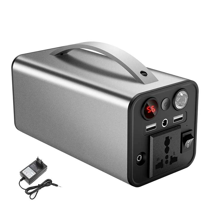 

45000mAh Power Bank Generator 180W Battery Charger Power Station 110V 220V Emergency Power Supply For Outdoor Camping