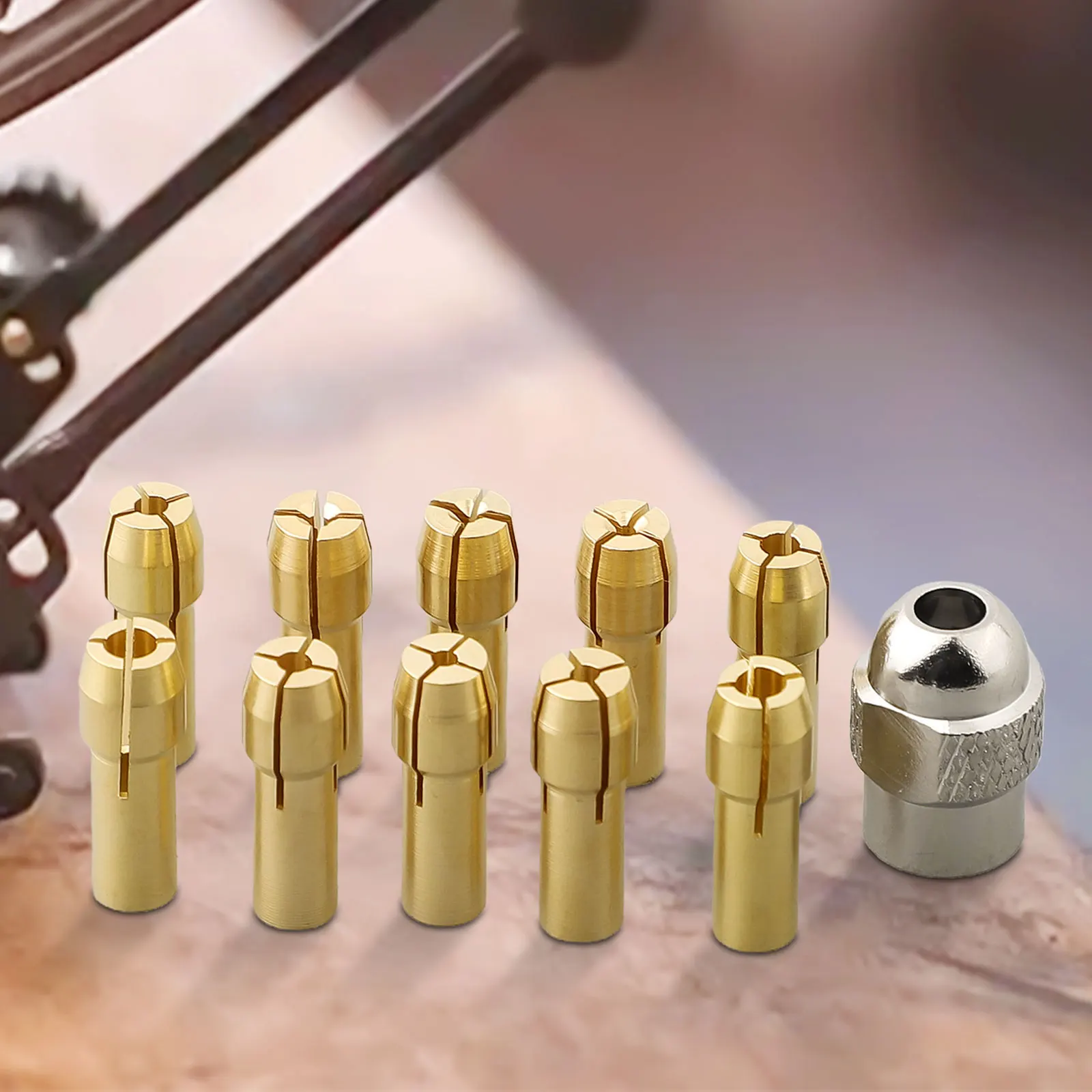 Набор латунных зажимных цанг для дрели 11 шт хвостовик 0 5 мм-3 2 мм держатель