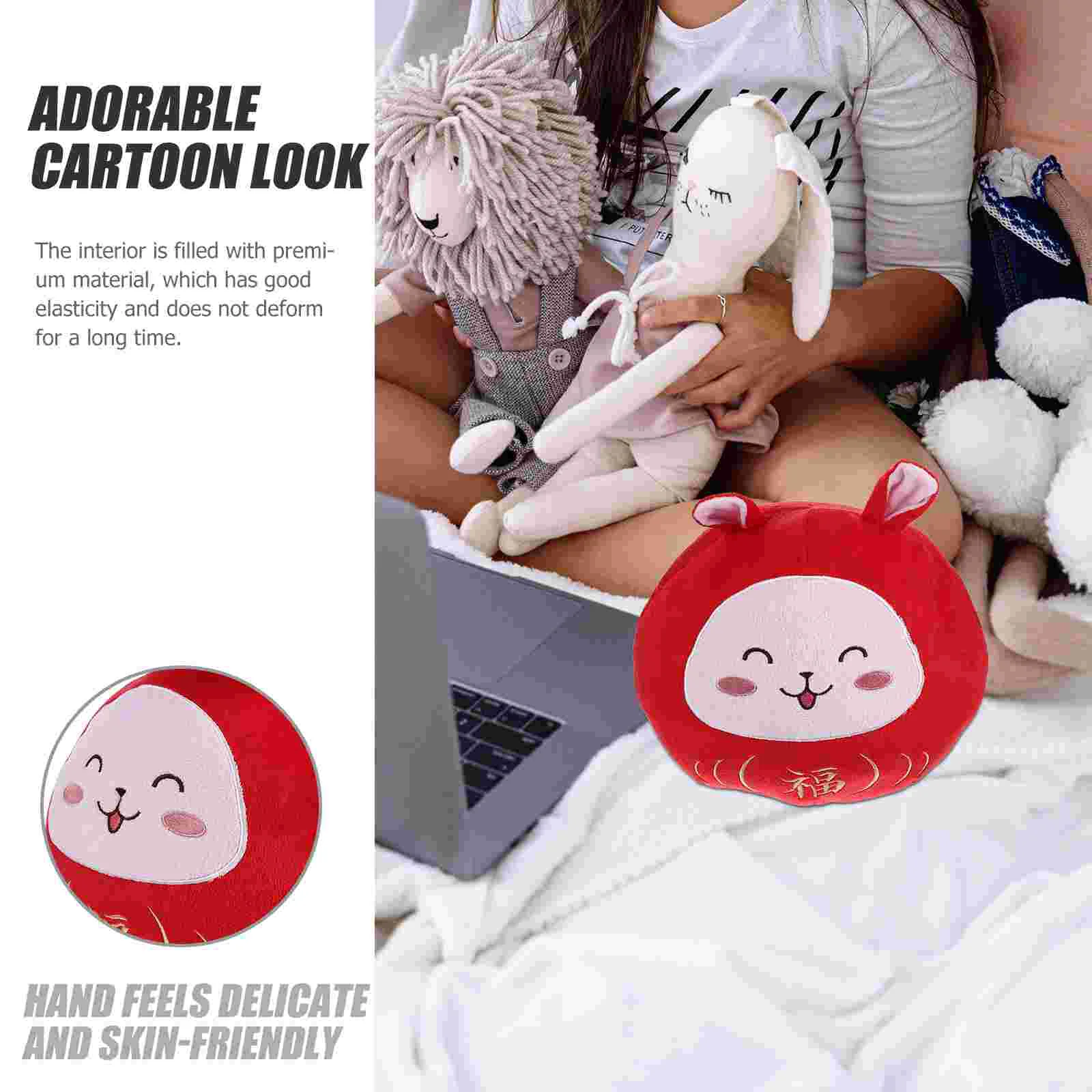 

Stuffedyear Rabbit Bunny Dollchinese Animal Children Mascotold Girls Zodiac New Animals Desktop Household Adorable Kawaii Room