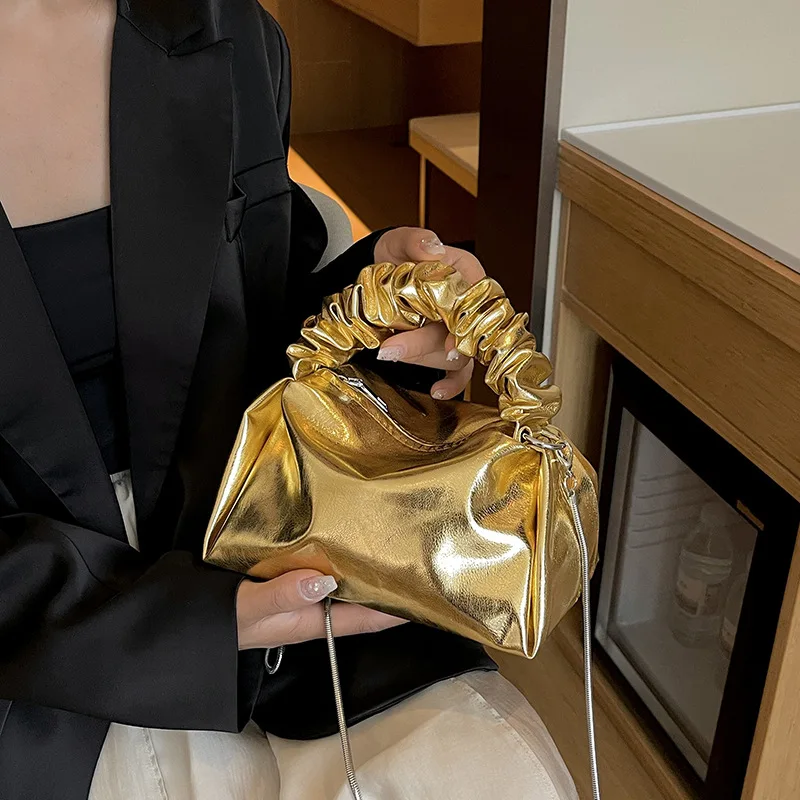 

2023 Luxury Design Gold Silvery Women Leather Handbags And Purse Fashion Crossbody Bags For Women Handbags Shoulder Bags