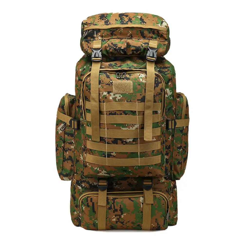 

Waterproof 80L Backpack Training Camp Trekking Molle Bag (Jungle Digital)