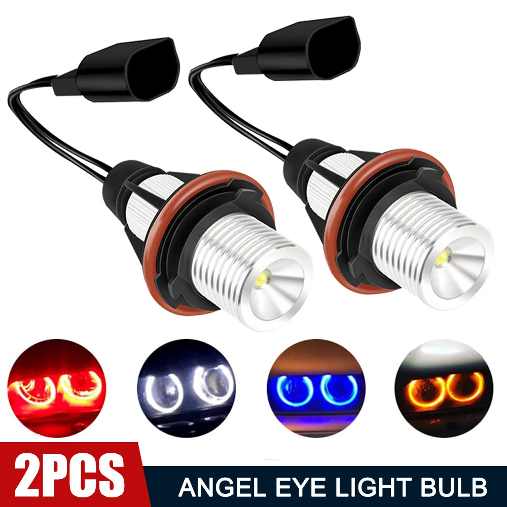 

2PCS Angel Eyes Halo Ring Marker Light Bulbs Bright Error Free Car LED Headlights Replacement Car Accessory For BMW E39 E60 E63