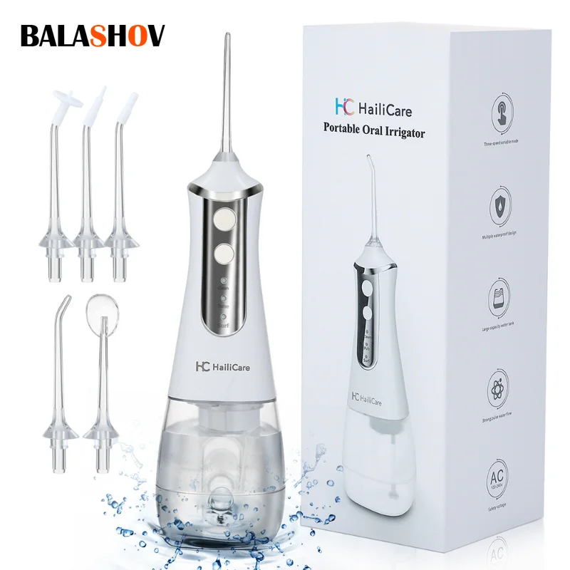 

300ML Electric Oral Irrigator Portable Waterproof USB Rechargeable Teeth Cleaner Flosser Waterpulse Dental Wash Dental Foy Home