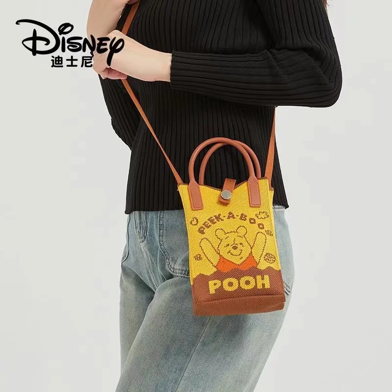 Новая женская Сумочка Disney Винни-Пух Модный миниатюрный мессенджер на плечо милая