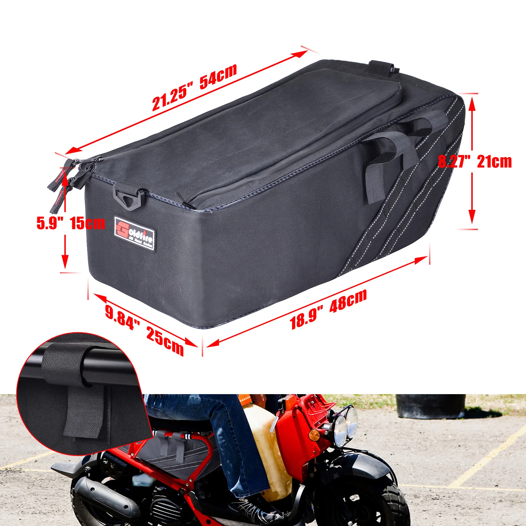 Black Waterproof Under Seat Storage Bag Cargo Bag Scooter Ruckus Accessories Fits For Honda Ruckus Zoomer 2010-2020 enlarge