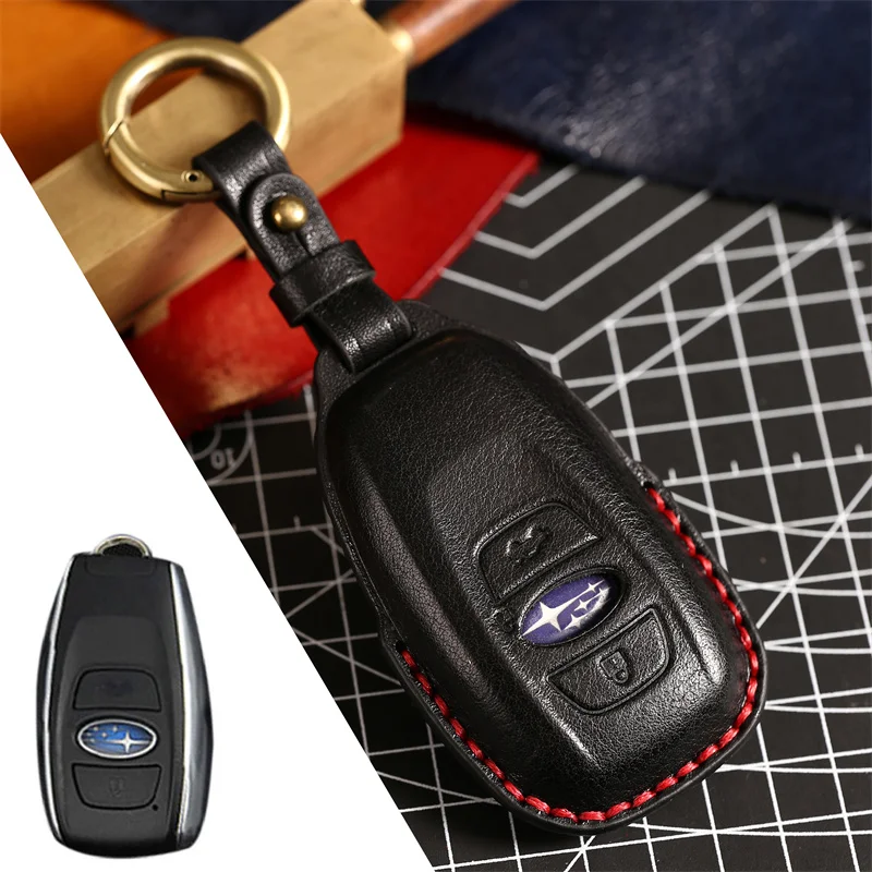 

Автомобильный брелок, кожаный чехол для ключей, чехол для Брелока Для Subaru Forester Wrx Brz Legacy Outback Impreza, аксессуары для брелоков